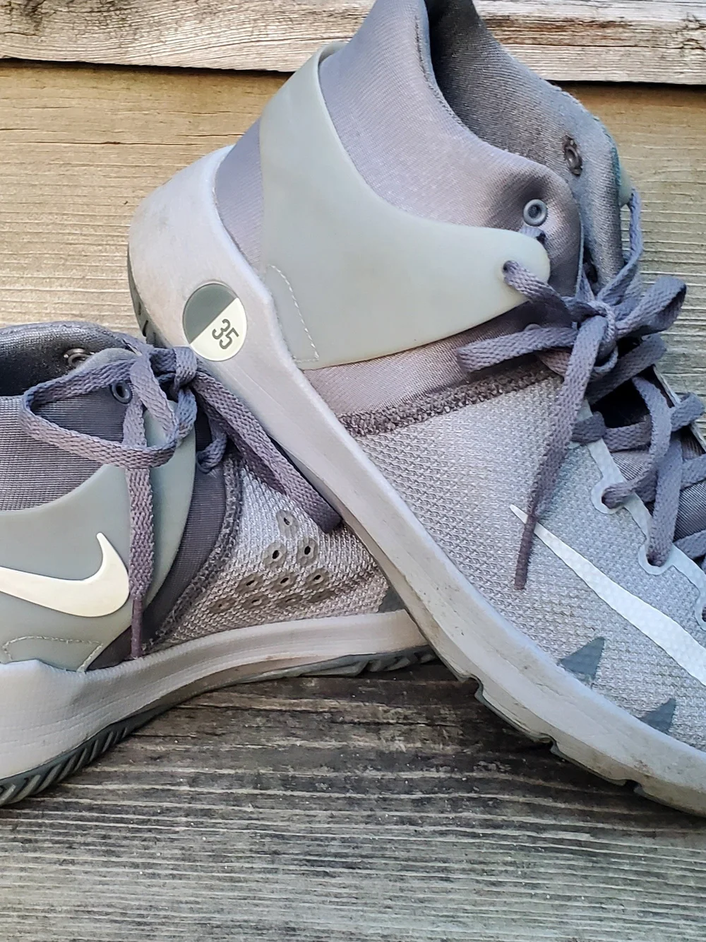 Nike Kids Gray and White Lightweight Sneakers